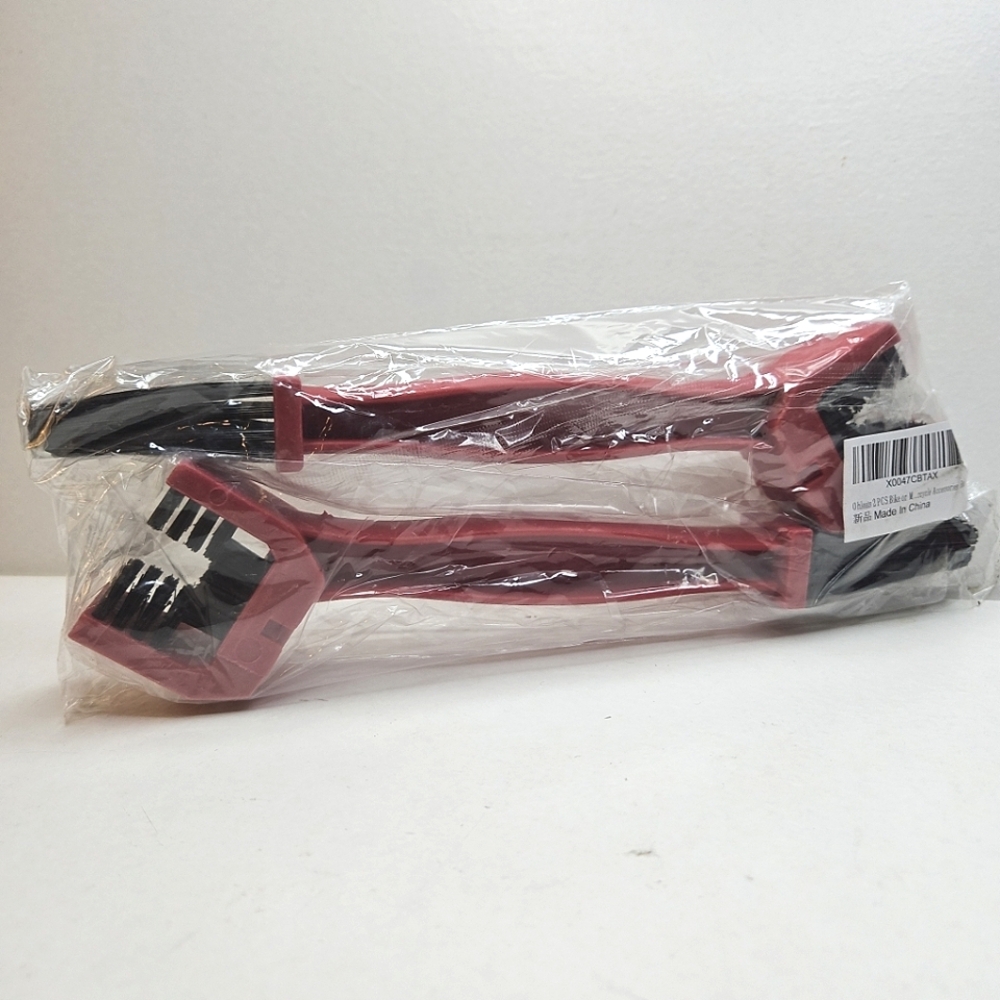 Red and Black Bike And Motocycle Brush Set